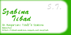 szabina tibad business card